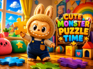 Cute Monster Puzzle Time